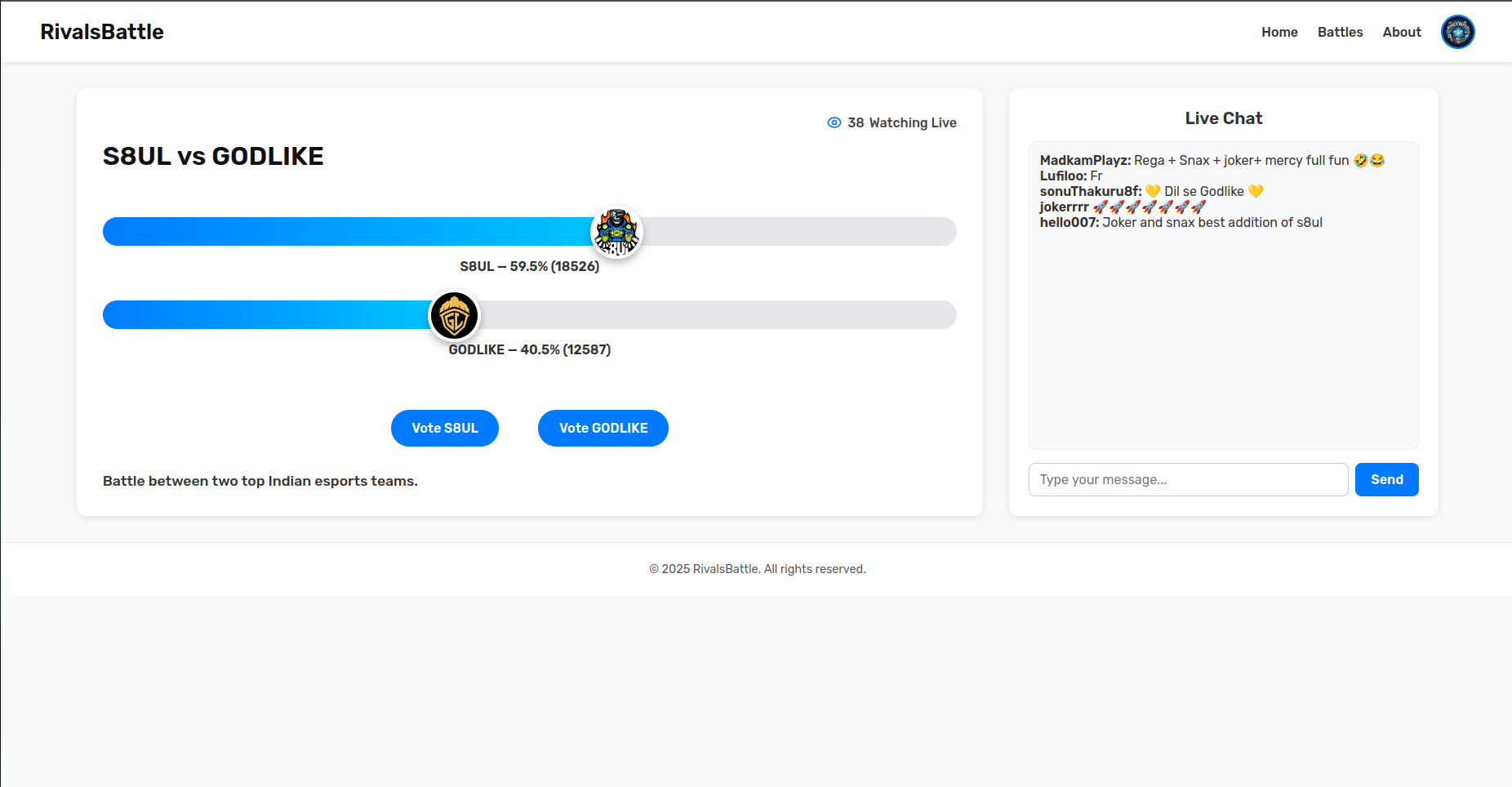 battlePage RivalsBattle